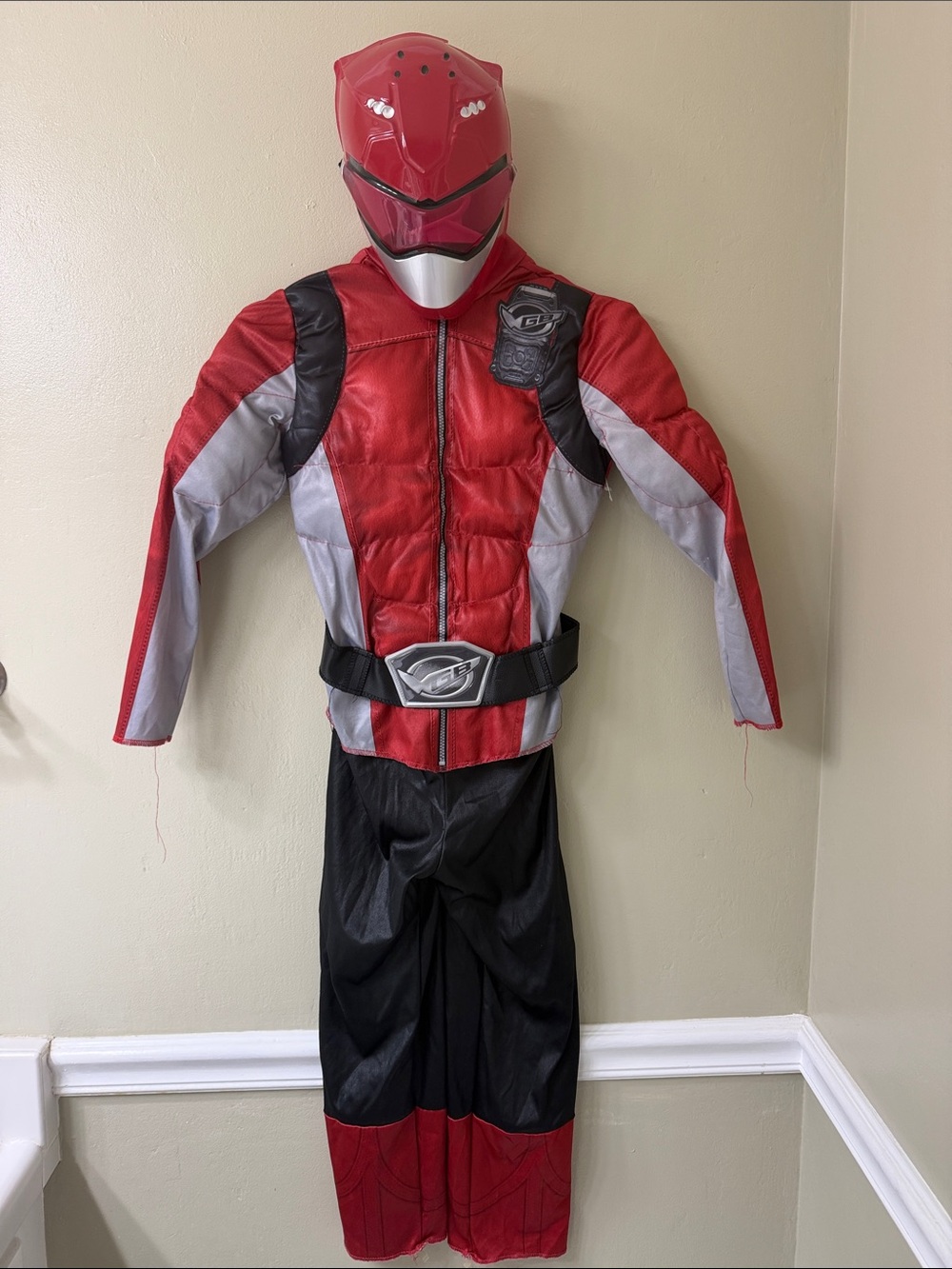 Power Rangers Kids Costume with Silver Accents